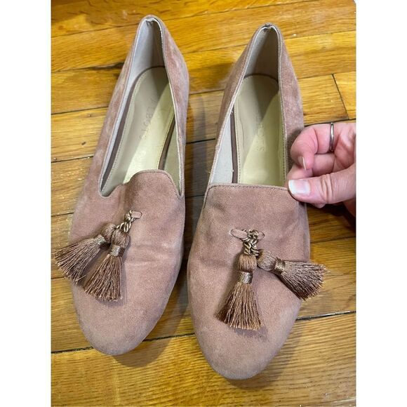 EUC Blush Pink Suede Loafers 9 - Picture 2 of 8